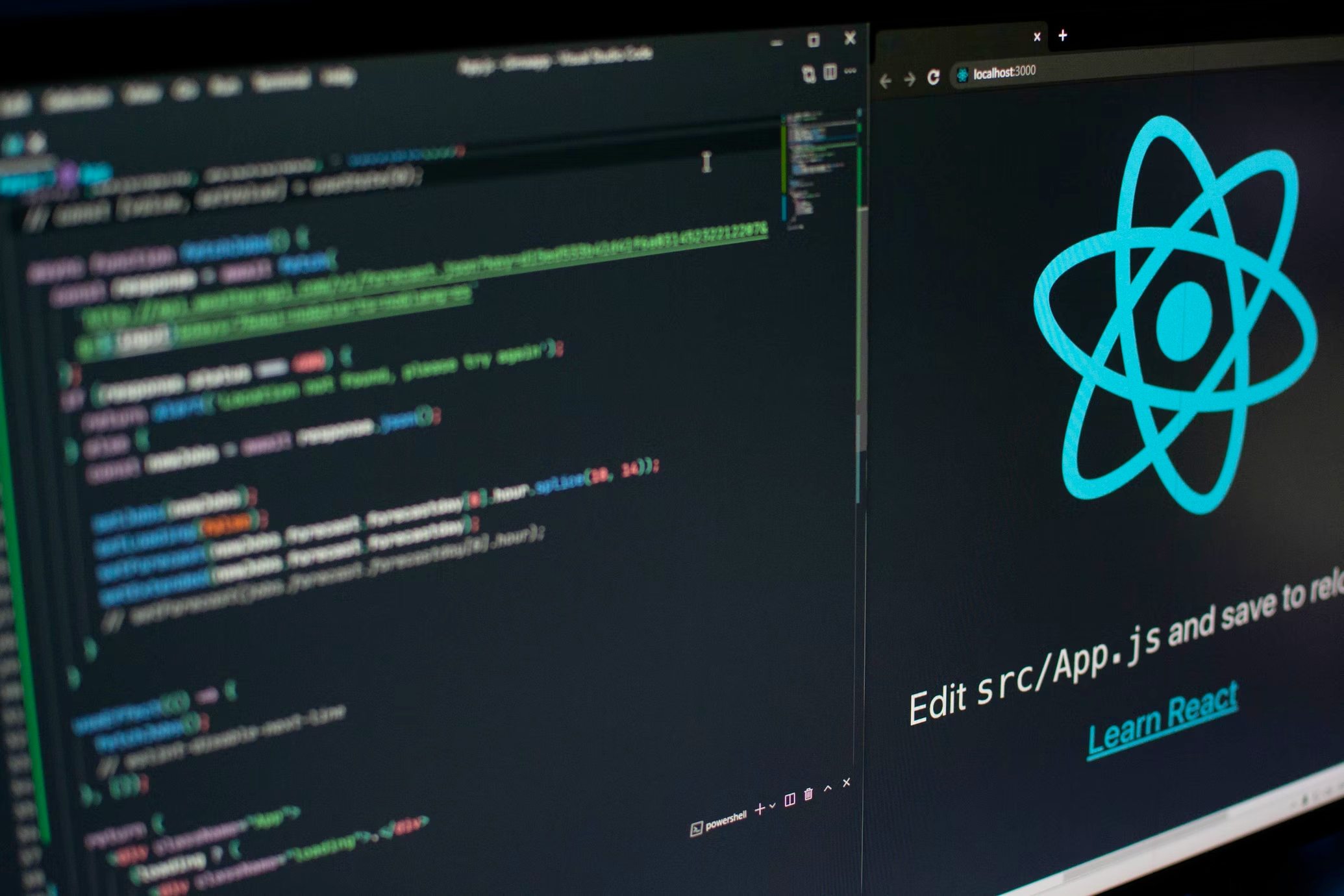 a close up of a laptop screen showing code